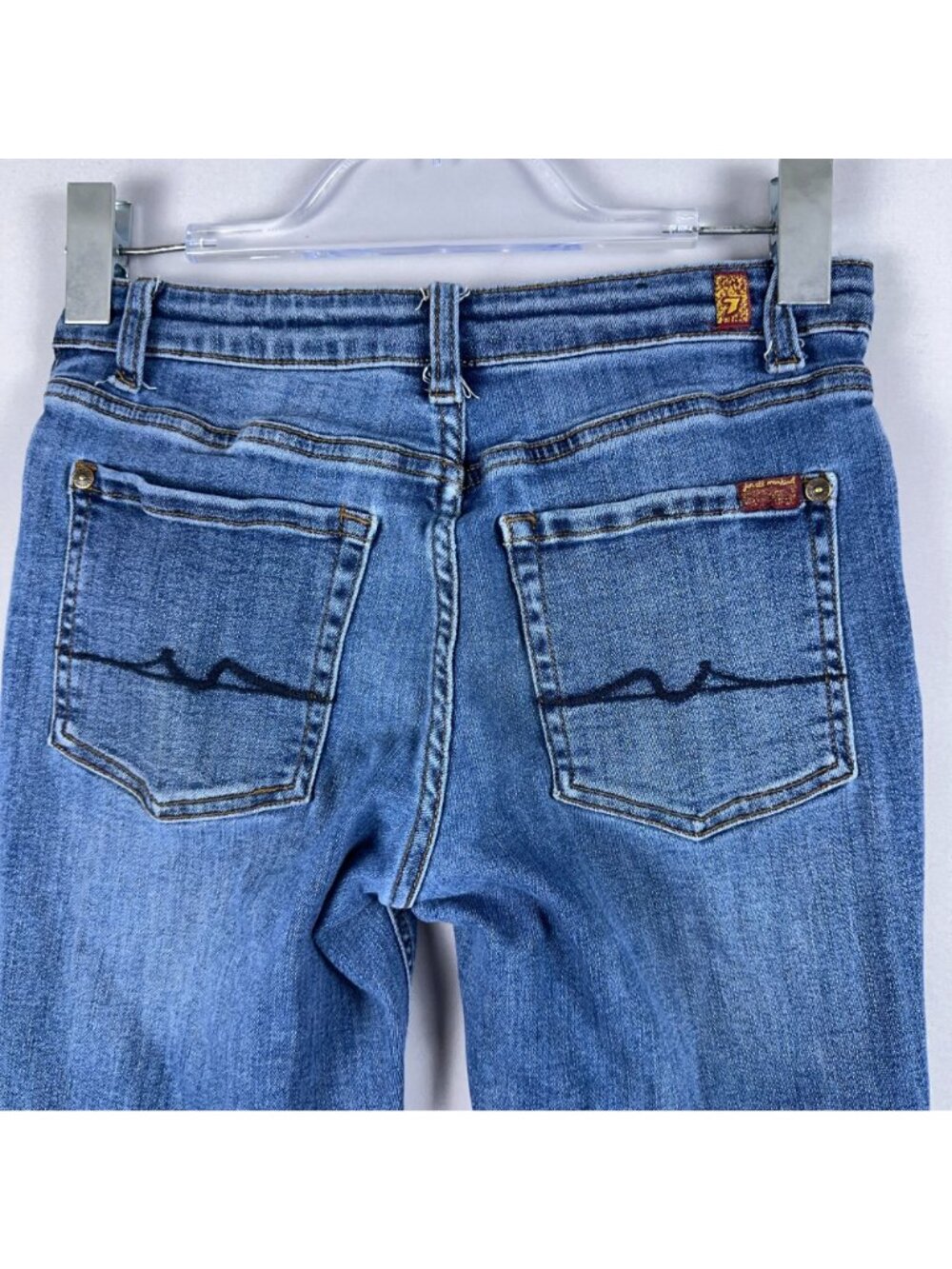 7 For All Mankind Austyn Jeans Men Size 10 Straight Leg Mid Rise Medium Wash - Picture 3 of 13